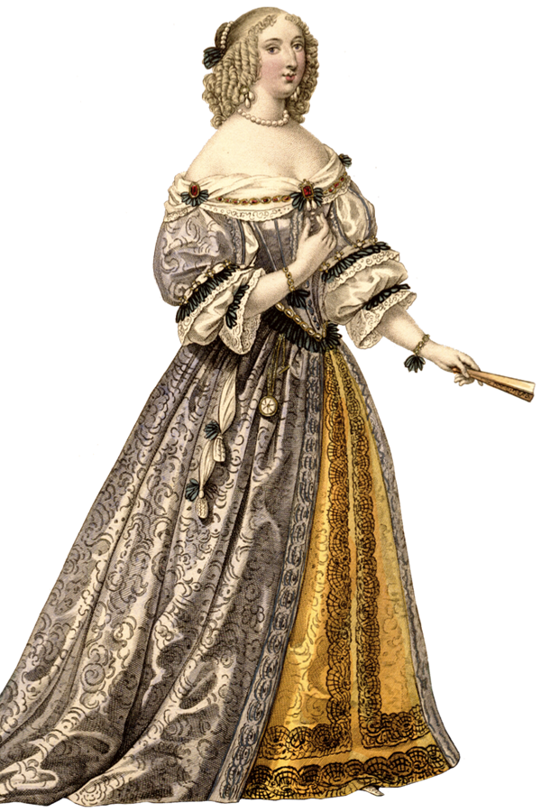 moda mulher século XVII
